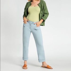 BetaBrand Crop Lite Dress Yoga Pants Light Blue M